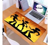 KDWJS Tappetino per mouse XXL Speed Gaming - 90x40 cm - XXL Mousepad - base antiscivolo - migliora la precisione e la velocità - Festa anni '70, gente che balla in discoteca, acconciatura nera
