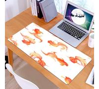 KDWJS Tappetino per mouse XXL Speed Gaming - 90x40 cm - XXL Mousepad - base antiscivolo - migliora la precisione e la velocità - Illustrazione antica simbolica dell'occhio celeste a bolla del pesce r