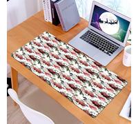 KDWJS Tappetino per mouse XXL Speed Gaming - 90x40 cm - XXL Mousepad - base antiscivolo - migliora la precisione e la velocità - stile country floreale fiore rose acquerello immagine arte, crema cora