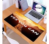 KDWJS Tappetino per mouse XXL Speed Gaming - 90x40 cm - XXL Mousepad - base antiscivolo - migliora la precisione e la velocità - Sì, puoi farlo Citazioni motivazionali ispiratrici a tema Arrampicata