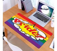 KDWJS Tappetino per mouse XXL Speed Gaming - 90x40 cm - XXL Mousepad - base antiscivolo - migliora la precisione e la velocità - Decorazioni Pride, effetto esplosione bomba Pride Blast, icona dei fum