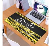 KDWJS Tappetino per mouse XXL Speed Gaming - 90x40 cm - XXL Mousepad - base antiscivolo - migliora la precisione e la velocità - Scena del delitto, contorno delle vittime disegnato con il gesso e ban
