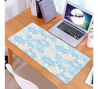 KDWJS Tappetino per mouse XXL Speed Gaming - 90x40 cm - XXL Mousepad - base antiscivolo - migliora la precisione e la velocità - Giallo e blu, delicati motivi floreali ispirati alla primavera Bouquet