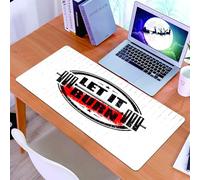KDWJS Tappetino per mouse XXL Speed Gaming - 90x40 cm - XXL Mousepad - base antiscivolo - migliora la precisione e la velocità - Fitness,Let It Burn Allenamento in palestra Forte motivazione Vita att