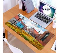 KDWJS Tappetino per mouse XXL Speed Gaming - 90x40 cm - XXL Mousepad - base antiscivolo - migliora la precisione e la velocità - Città Vecchia di Riga, capitale della Lettonia, con edifici storici me