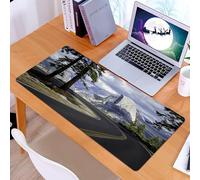 KDWJS Tappetino per mouse XXL Speed Gaming - 90x40 cm - XXL Mousepad - base antiscivolo - migliora la precisione e la velocità - El Capitan USA Viaggio su strada nel parco nazionale Yosemite
