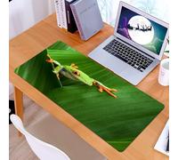 KDWJS Tappetino per mouse XXL Speed Gaming - 90x40 cm - XXL Mousepad - base antiscivolo - migliora la precisione e la velocità - Rana arboricola selvatica sdraiata su una vegetazione sconosciuta