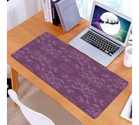 KDWJS Tappetino per mouse XXL Speed Gaming - 90x40 cm - XXL Mousepad - base antiscivolo - migliora la precisione e la velocità - Melanzane, splendidi fiori ben formati su sfondo viola dorato