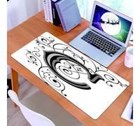 KDWJS Tappetino per mouse XXL Speed Gaming - 90x40 cm - XXL Mousepad - base antiscivolo - migliora la precisione e la velocità - Lettera C, rami floreali femminili vintage di ispirazione vittoriana