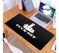 KDWJS Tappetino per mouse XXL Speed Gaming - 90x40 cm - XXL Mousepad - base antiscivolo - migliora la precisione e la velocità - Dita medie iconiche in bianco e nero con un messaggio fuck abbozzato