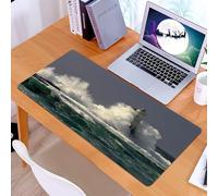 KDWJS Tappetino per mouse XXL Speed Gaming - 90x40 cm - XXL Mousepad - base antiscivolo - migliora la precisione e la velocità - Decorazioni del faro, faro che schizza e fa surf in Sardegna, viaggio