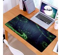 KDWJS Tappetino per mouse XXL Speed Gaming - 90x40 cm - XXL Mousepad - base antiscivolo - migliora la precisione e la velocità - Immagine astratta e magica di una lucciola che vola nella foresta nott