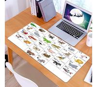 KDWJS Tappetino per mouse XXL Speed Gaming - 90x40 cm - XXL Mousepad - base antiscivolo - migliora la precisione e la velocità - Lavagna didattica per l'apprendimento dell'alfabeto con cartoni animat