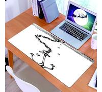 KDWJS Tappetino per mouse XXL Speed Gaming - 90x40 cm - XXL Mousepad - base antiscivolo - migliora la precisione e la velocità - Un'ancora legata da una catena che affonda nelle profondità dell'ocean
