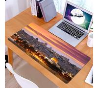 KDWJS Tappetino per mouse XXL Speed Gaming - 90x40 cm - XXL Mousepad - base antiscivolo - migliora la precisione e la velocità - Vista dal Monte degli Ulivi alla Città Vecchia di Gerusalemme