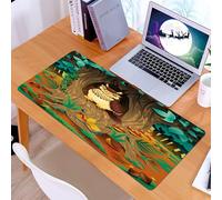 KDWJS Tappetino per mouse XXL Speed Gaming - 90x40 cm - XXL Mousepad - base antiscivolo - migliora la precisione e la velocità - Gufi, saggia vecchia tata civetta nonna nel castagno santificare guard