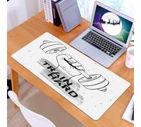 KDWJS Tappetino per mouse XXL Speed Gaming - 90x40 cm - XXL Mousepad - base antiscivolo - migliora la precisione e la velocità - Fitness, mano che tiene un manubrio Grunge Sketch Get Strong Train Har