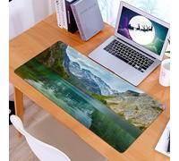 KDWJS Tappetino per mouse XXL Speed Gaming - 90x40 cm - XXL Mousepad - base antiscivolo - migliora la precisione e la velocità - Paesaggio, sereno lago di montagna Obersee nella valle delle Alpi, imm
