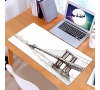 KDWJS Tappetino per mouse XXL Speed Gaming - 90x40 cm - XXL Mousepad - base antiscivolo - migliora la precisione e la velocità - Schizzo di un ponte architettonico, un bellissimo disegno di un ponte