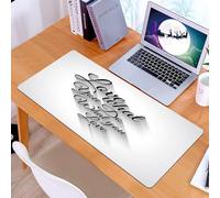 KDWJS Tappetino per mouse XXL Speed Gaming - 90x40 cm - XXL Mousepad - base antiscivolo - migliora la precisione e la velocità - Citazione, manoscritto, ama ciò che fai, ciò che ami e ombra E