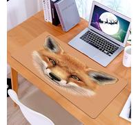 KDWJS Tappetino per mouse XXL Speed Gaming - 90x40 cm - XXL Mousepad - base antiscivolo - migliora la precisione e la velocità - Volpe, simpatico muso soffice di volpe della foresta, cucciolo di mamm