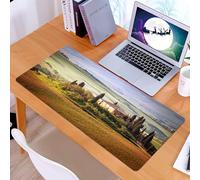 KDWJS Tappetino per mouse XXL Speed Gaming - 90x40 cm - XXL Mousepad - base antiscivolo - migliora la precisione e la velocità - Toscana, la Toscana vista dal vecchio borgo in pietra di Montepulciano