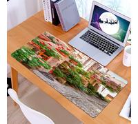 KDWJS Tappetino per mouse XXL Speed Gaming - 90x40 cm - XXL Mousepad - base antiscivolo - migliora la precisione e la velocità - Set toscano, vista stradale di una piccola città rinascimentale con po