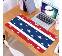 KDWJS Tappetino per mouse XXL Speed Gaming - 90x40 cm - XXL Mousepad - base antiscivolo - migliora la precisione e la velocità - Versione immagine di una piastrella patriottica senza soluzione di con