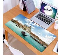 KDWJS Tappetino per mouse XXL Speed Gaming - 90x40 cm - XXL Mousepad - base antiscivolo - migliora la precisione e la velocità - Italiano urbano, Gondole Veneziane e Laguna Adriatica Venezia Foto Pri