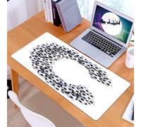 KDWJS Tappetino per mouse XXL Speed Gaming - 90x40 cm - XXL Mousepad - base antiscivolo - migliora la precisione e la velocità - Lettera C, arte calcistica creativa composta da una serie di palloni d