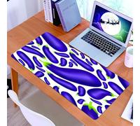 KDWJS Tappetino per mouse XXL Speed Gaming - 90x40 cm - XXL Mousepad - base antiscivolo - migliora la precisione e la velocità - Melanzane, deliziose melanzane in rappresentazione astratta, piatto fr