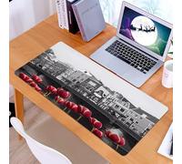 KDWJS Tappetino per mouse XXL Speed Gaming - 90x40 cm - XXL Mousepad - base antiscivolo - migliora la precisione e la velocità - Love Lock Bridge (Staalmeestersbrug) Amsterdam - Le migliori viste