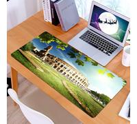 KDWJS Tappetino per mouse XXL Speed Gaming - 90x40 cm - XXL Mousepad - base antiscivolo - migliora la precisione e la velocità - Città, Colosseo, un'antica meraviglia immersa nel sole, circondata da