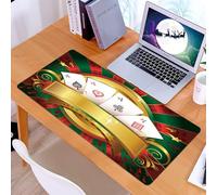 KDWJS Tappetino per mouse XXL Speed Gaming - 90x40 cm - XXL Mousepad - base antiscivolo - migliora la precisione e la velocità - Torneo di poker, gioco d'azzardo, fortuna, ricchezza, carte da gioco,