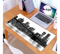 KDWJS Tappetino per mouse XXL Speed Gaming - 90x40 cm - XXL Mousepad - base antiscivolo - migliora la precisione e la velocità - New York City - Ponte di Brooklyn con lo skyline di Manhattan di notte