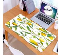 KDWJS Tappetino per mouse XXL Speed Gaming - 90x40 cm - XXL Mousepad - base antiscivolo - migliora la precisione e la velocità - Natura, blu Zitrone Holzige Pflanze Romantik Lebensraum Zitrusfrucht F