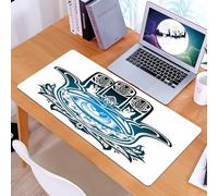 KDWJS Tappetino per mouse XXL Speed Gaming - 90x40 cm - XXL Mousepad - base antiscivolo - migliora la precisione e la velocità - Hamsa, l'occhio del maligno nella mano di Fatima Icona di protezione e