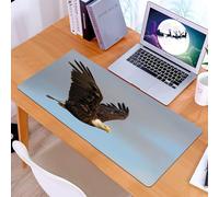 KDWJS Tappetino per mouse XXL Speed Gaming - 90x40 cm - XXL Mousepad - base antiscivolo - migliora la precisione e la velocità - Aquila, Foto di un cacciatore Uccello che vola nel cielo aperto Animal