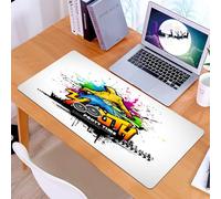 KDWJS Tappetino per mouse XXL Speed Gaming - 90x40 cm - XXL Mousepad - base antiscivolo - migliora la precisione e la velocità - Gioventù, Giovane Uomo Hip Hop Cultura Graffiti Arte e Stress
