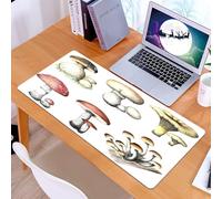 KDWJS Tappetino per mouse XXL Speed Gaming - 90x40 cm - XXL Mousepad - base antiscivolo - migliora la precisione e la velocità - Fungo, modello di fungo disegnato a mano Amanita Muscaria Bolet