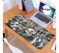 KDWJS Tappetino per mouse XXL Speed Gaming - 90x40 cm - XXL Mousepad - base antiscivolo - migliora la precisione e la velocità - Scena nostalgica di una giostra, una giostra colorata e decorata risal
