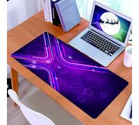 KDWJS Tappetino per mouse XXL Speed Gaming - 90x40 cm - XXL Mousepad - base antiscivolo - migliora la precisione e la velocità - Melanzana, linee parallele astratte viola in un ambiente viola