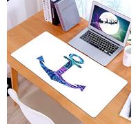 KDWJS Tappetino per mouse XXL Speed Gaming - 90x40 cm - XXL Mousepad - base antiscivolo - migliora la precisione e la velocità - Arte, Ancora con un tocco boho, motivi intricati nelle tonalità del bl