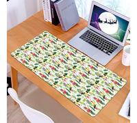 KDWJS Tappetino per mouse XXL Speed Gaming - 90x40 cm - XXL Mousepad - base antiscivolo - migliora la precisione e la velocità - Pappagallo, giungla tropicale dell'isola con flora e fauna uccello tuc