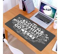 KDWJS Tappetino per mouse XXL Speed Gaming - 90x40 cm - XXL Mousepad - base antiscivolo - migliora la precisione e la velocità - Citazione, messaggio ispiratore quando niente va per il verso giusto