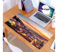KDWJS Tappetino per mouse XXL Speed Gaming - 90x40 cm - XXL Mousepad - base antiscivolo - migliora la precisione e la velocità - Città Vecchia di Gerusalemme Centro storico Vista al crepuscolo di Isr