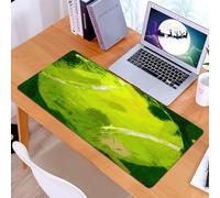 KDWJS Tappetino per mouse XXL Speed Gaming - 90x40 cm - XXL Mousepad - base antiscivolo - migliora la precisione e la velocità - Rappresentazione astratta di pennellate vivide di una sfera verde