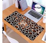 KDWJS Tappetino per mouse XXL Speed Gaming - 90x40 cm - XXL Mousepad - base antiscivolo - migliora la precisione e la velocità - Decorazioni in rame, tubi rotondi in rame, display in stile 3D, cerchi