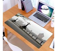 KDWJS Tappetino per mouse XXL Speed Gaming - 90x40 cm - XXL Mousepad - base antiscivolo - migliora la precisione e la velocità - Il Big Ben e le Houses of Parliament a Londra, dall'altra parte del Ta