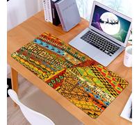 KDWJS Tappetino per mouse XXL Speed Gaming - 90x40 cm - XXL Mousepad - base antiscivolo - migliora la precisione e la velocità - Ricco mélange di motivi africani Una celebrazione visiva della cultura